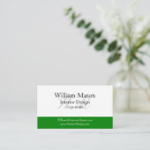 Carte de visite professionnel vert et blanc (Debout devant)
