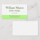 Carte de visite professionnel vert et blanc (Devant / Derrière)