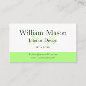 Carte de visite professionnel vert et blanc (Devant)