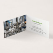 Carte De Visite Professionnel vert et blanc deux photos (Intérieur)