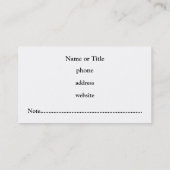 Carte de visite professionnel vert foncé (Dos)