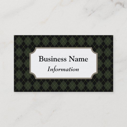 Carte de visite professionnel vert foncé (Devant)