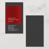 Carte de visite professionnel vertical Red Grey Tr (Devant / Derrière)