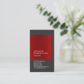 Carte de visite professionnel vertical Red Grey Tr (Debout devant)