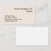 Carte de visite professionnel vintage (Devant / Derrière)