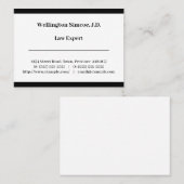 Carte de visite professionnel vintage (Devant / Derrière)