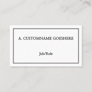 Carte de visite professionnel Vintage classique