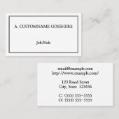 Carte de visite professionnel Vintage classique (Devant / Derrière)