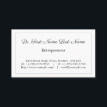 Carte de visite professionnel vintage et classique<br><div class="desc">Ce design carte de visite classique et vintage comprend un nom,  une profession et des coordonnées personnalisables. Il a également une frontière à ligne unique. De tels cartes de visite peuvent être utilisés par un professionnel comme un dentiste,  un architecte ou un ingénieur.</div>