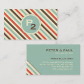 Carte de visite professionnel vintage Motif de ban (Devant / Derrière)