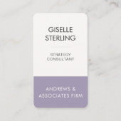 Carte De Visite Professionnel Violet (Devant)