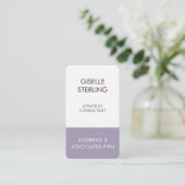 Carte De Visite Professionnel Violet (Debout devant)