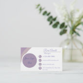 Carte de visite professionnel violet et bleu (Debout devant)