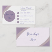 Carte de visite professionnel violet et bleu (Devant / Derrière)