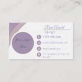 Carte de visite professionnel violet et bleu (Devant)