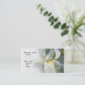 Carte de visite professionnel White Lilly Flower (Debout devant)