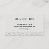 Carte de visite professionnelle (Dos)