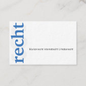 Carte de visite professionnelle (Dos)