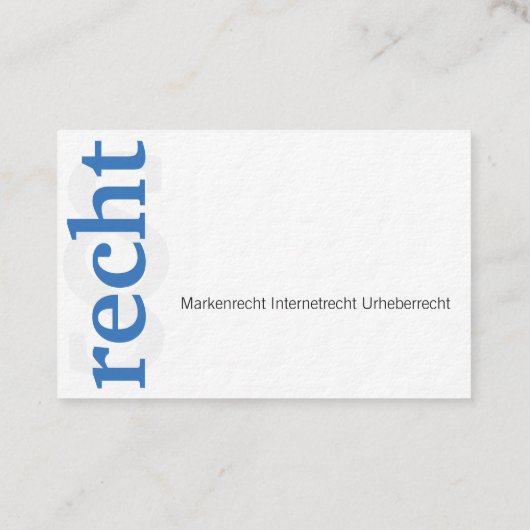 Carte de visite professionnelle (Dos)