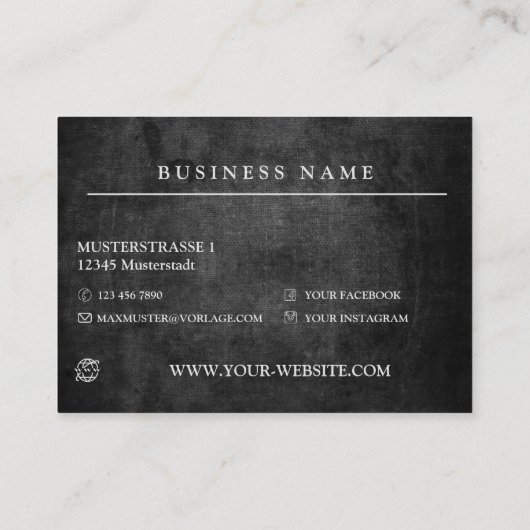 Carte de visite professionnelle (Dos)