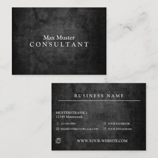 Carte de visite professionnelle (Devant / Derrière)