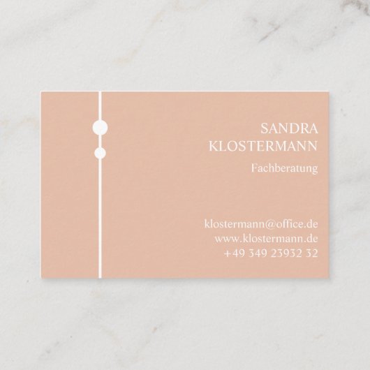 Carte de visite professionnelle - (Dos)