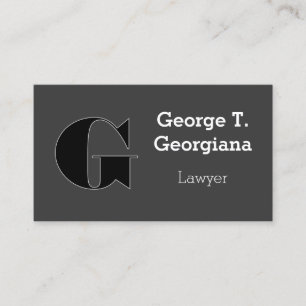 Carte de visite professionnelle à lettre monogramm