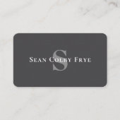 Carte de visite professionnelle à monogramme initi (Devant)