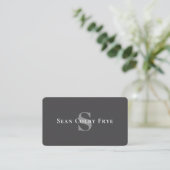 Carte de visite professionnelle à monogramme initi (Debout devant)