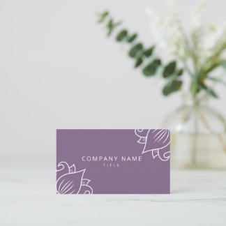 Carte de visite professionnelle à motif floral vio