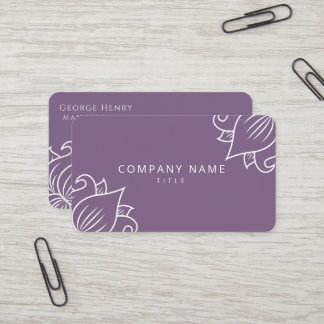 Carte de visite professionnelle à motif floral vio