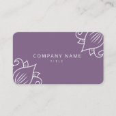 Carte de visite professionnelle à motif floral vio (Devant)