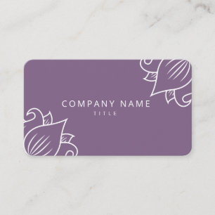 Carte de visite professionnelle à motif floral vio