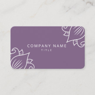 Carte de visite professionnelle à motif floral vio