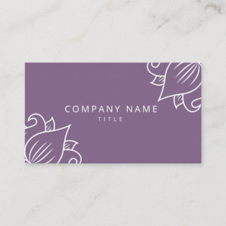 Carte de visite professionnelle à motif floral vio