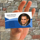 Carte de visite professionnelle abstraite bleue av
