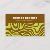 carte de visite professionnelle abstraite marron v (Devant)