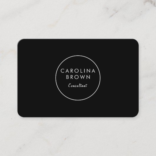Carte de visite professionnelle adorable noire (Devant)
