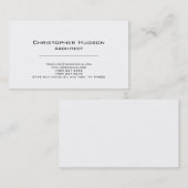 Carte de visite professionnelle architecte noir bl (Devant / Derrière)
