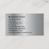 Carte de visite professionnelle argent et noir (Dos)