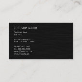 Carte de visite professionnelle argent noir (Dos)