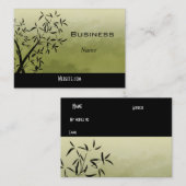 Carte de visite professionnelle asiatique verte Pr (Devant / Derrière)