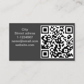 Carte de visite professionnelle avec code QR (Dos)