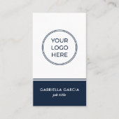 Carte de visite professionnelle avec code QR bleu  (Devant)