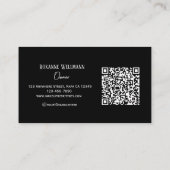 Carte de visite professionnelle avec code QR écrit (Dos)