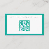Carte de visite professionnelle avec code QR et bo (Dos)