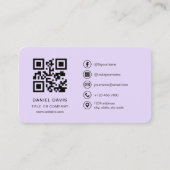 Carte de visite professionnelle avec code QR et lo (Devant)