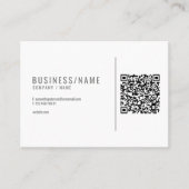 Carte de visite professionnelle avec code QR gris (Devant)