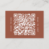 Carte de visite professionnelle avec code QR minim (Dos)