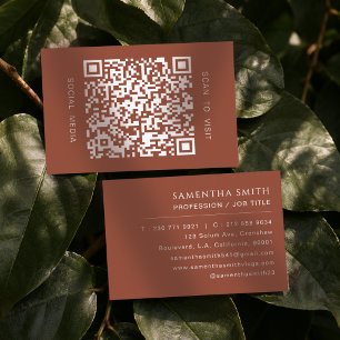 Carte de visite professionnelle avec code QR minim